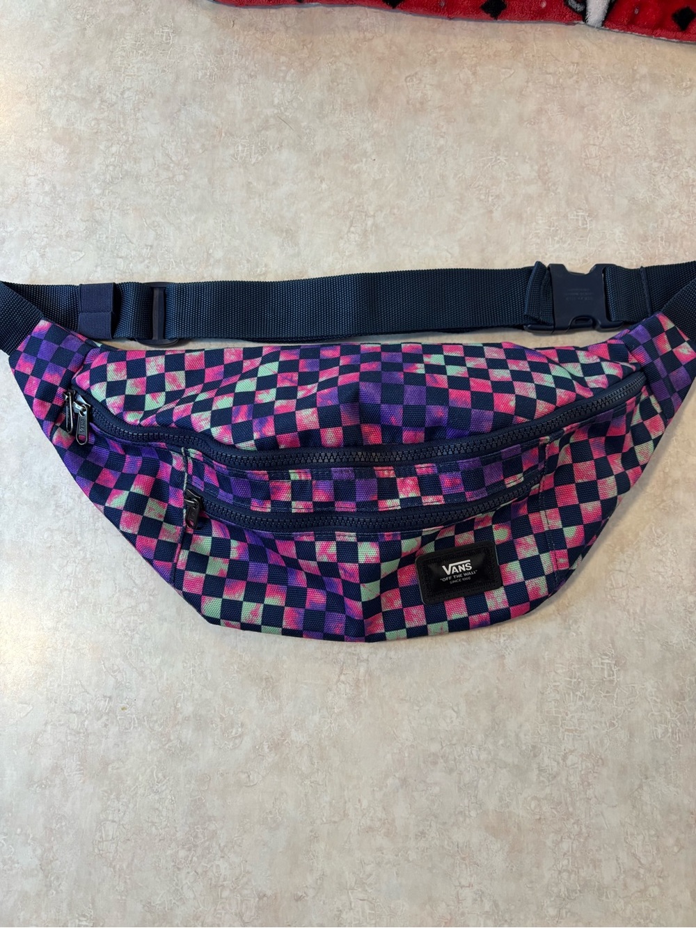 Vans Purple Multi Checkerboard Sling/Waist Bag